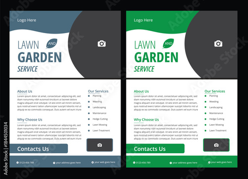 lawn care flyer design template. landscaping and gardening lawn care service flyer, poster, leaflet design lawn care garden or landscaping services  Lawn and gardening service flyer design template. T