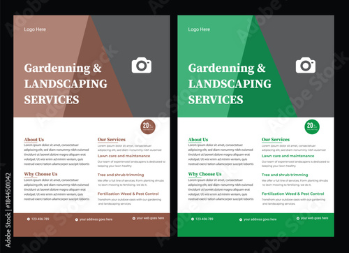 Multipurpose Lawn Care and Gardening Design Template, Perfect for Flyers, Posters, Brochures, Banners Lawn care social media post promotion template design