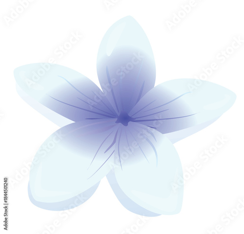 Blue lotus flower. vector illustration