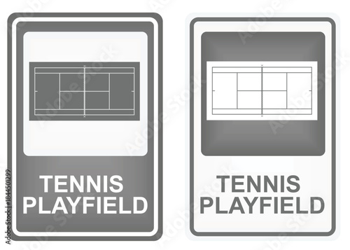 Tennis playfield sign. vector illustration