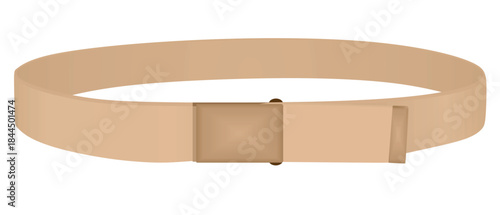 Brown rigid belt. vector illustration