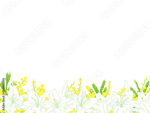 ゆりとミモザのフレーム④下部