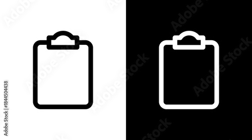 Clipboard With Icon Set Design