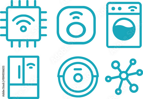 Smart home automation and internet of things devices vector pattern