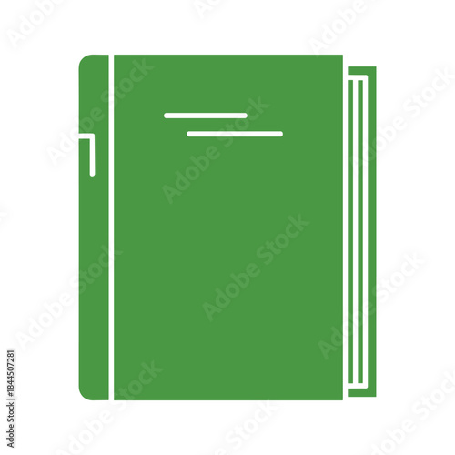 Green book icon illustration