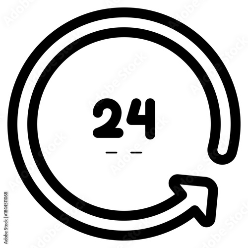 24 hour service icon