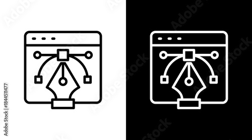 Web Design With Icon Set Design