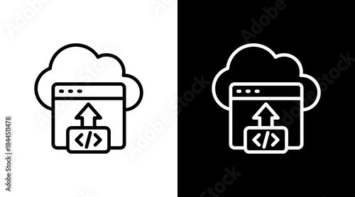 Cloud Deployment With Icon Set Design