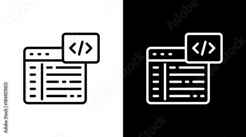 Code Snippet With Icon Set Design