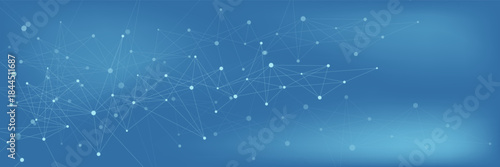 Abstract medical and science background with connecting dots lines or plexus. Vector