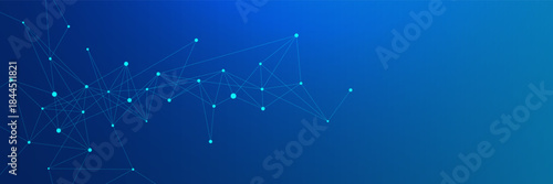 Abstract technology internet connection with connecting dots and lines. Futuristic big data analysis with plexus design. Design for medical, neuron, science and technology. Vector