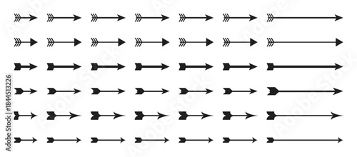 Arrow icon vector illustration. A collection of various black vector arrow.