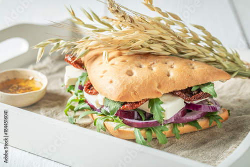Tasty and tasty sandwich wi...