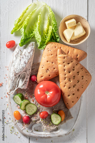 Healthy and homemade sandwi...