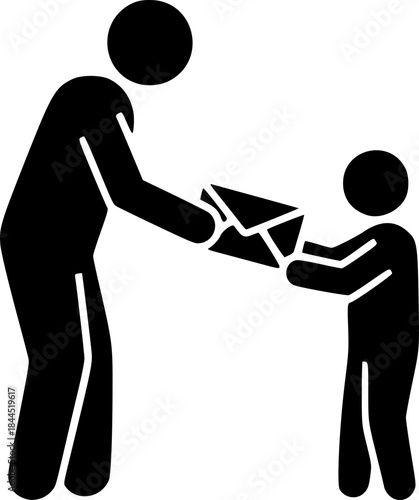 Delivering Love Letter to Baby Pictogram