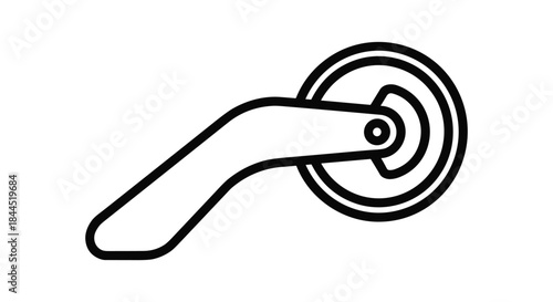 Simple door handle illustration