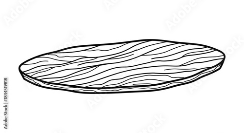 Simple line drawing of a plate