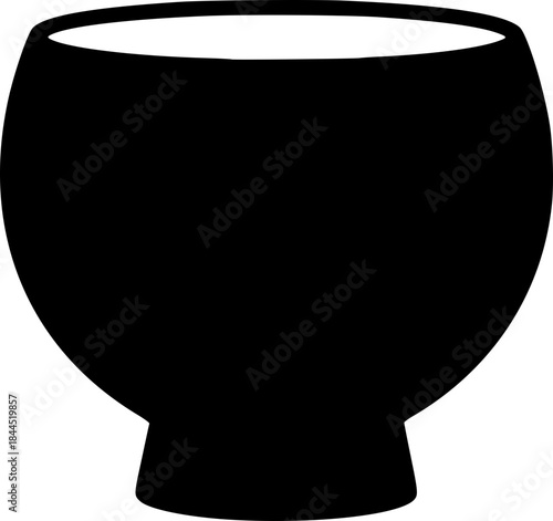 Deep ceramic bowl icon for traditional dining