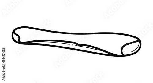 Simple line drawing of a bone