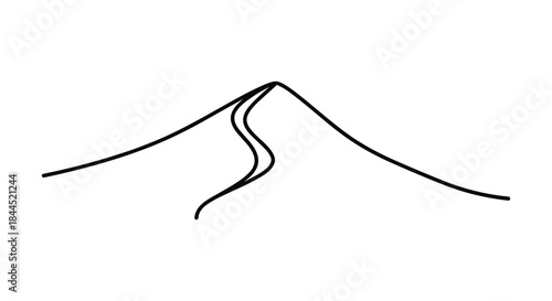 Simple line drawing of a mountain peak