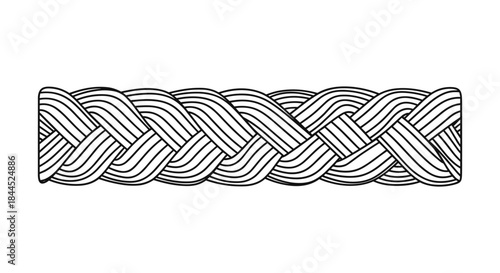 Intricate braided pattern design element
