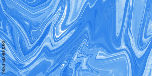 Abstract Blue and White Wavy Pattern. Abstract liquid blue background, can be used for background or wallpaper. abstract Beautiful blue and white Liquid Marble Swirl texture Background or wallpaper.
