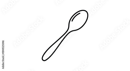 Simple line drawing of a spoon