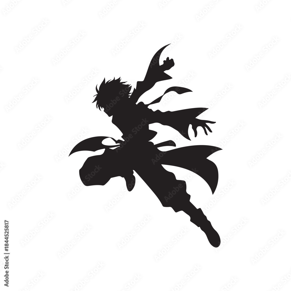 Fototapeta premium Anime silhouette (6).eps