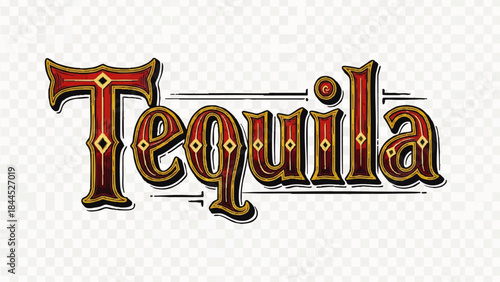 Tequila logo on transparent background.