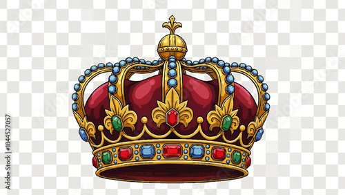 Golden crown with precious stones.