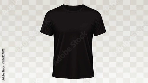 Black short sleeve crew neck tshirt.