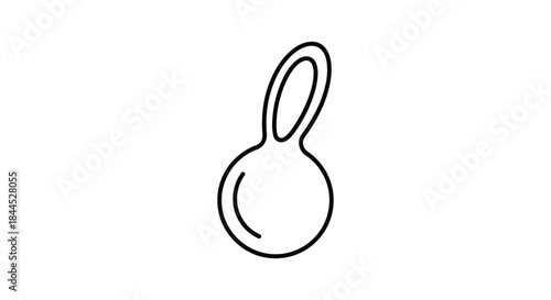 Simple kettlebell illustration on white background