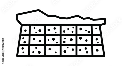 Representation of data distribution in a grid structure