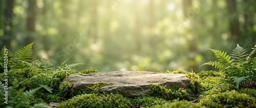 A natural stone platform em...