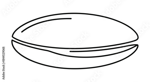 Simple line drawing of a bowl