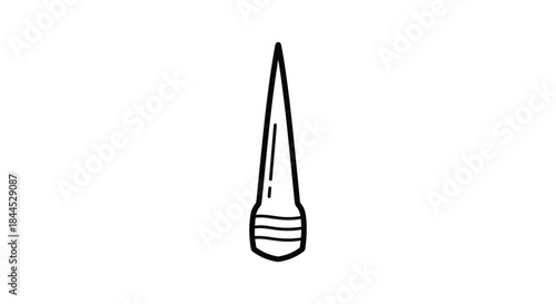 Simple line drawing of a bullet