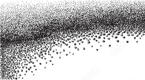 Abstract dots pattern in black and white. This vector illustration features a textured design with a smooth gradient effect.