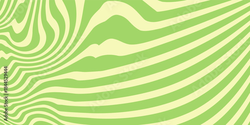 Trippy burst lines background. Psychedelic wavy stripes wallpaper. Linear sunburst swirl. Twisted and distorted curly texture. Vector