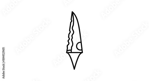 Simple line drawing of a broken pencil