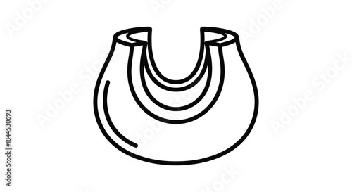 Simple line drawing of a vase