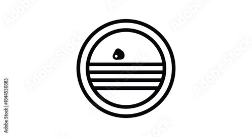 Simple black and white logo design with horizontal lines