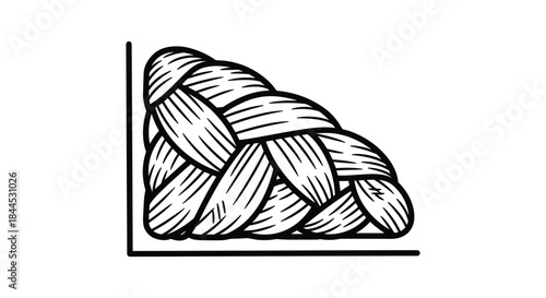 Braided rope illustration in corner frame