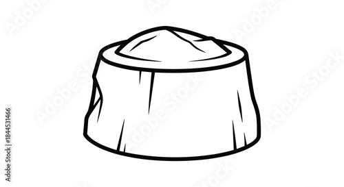 Simple illustration of a tree stump