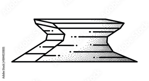 Blacksmith anvil illustration on white background