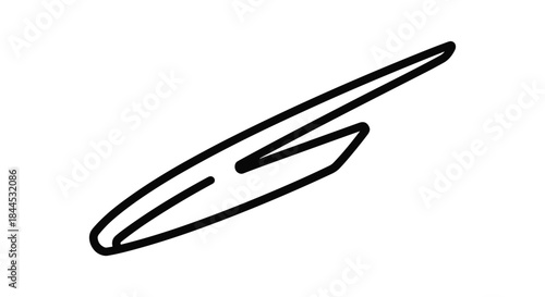 Simple black line drawing of a syringe