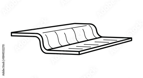 Simple line drawing of a bench