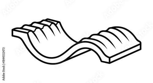 Illustration of a decorative roof tile or cornice piece