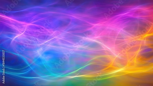 Wallpaper Mural Swirling abstract design with a dynamic interplay of vibrant colors, creating ethereal forms Torontodigital.ca