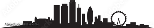 East London Skyline Vector Minimalist. design Vector black silhouette