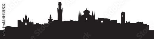 Forli Skyline Italy Cityscape Silhouette. design Vector black silhouette